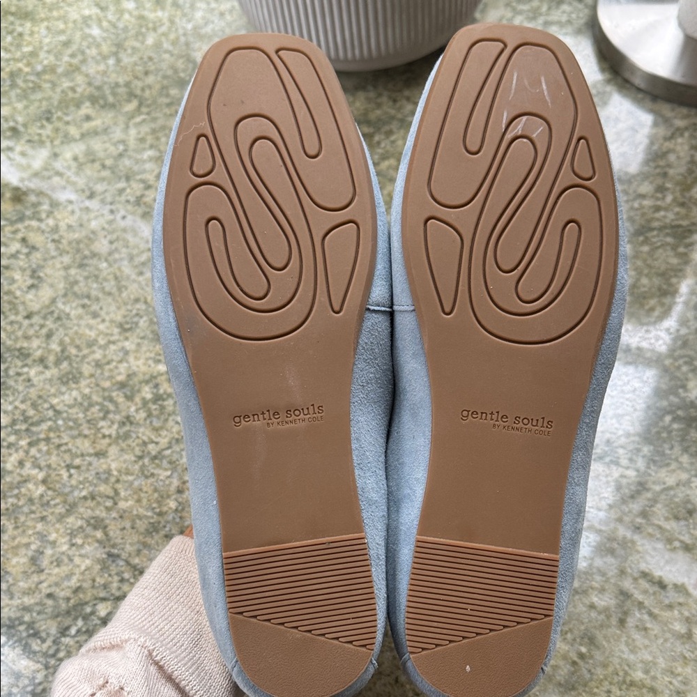 NWOB Gentle Souls Light Blue suede Loafers - Picture 7 of 8